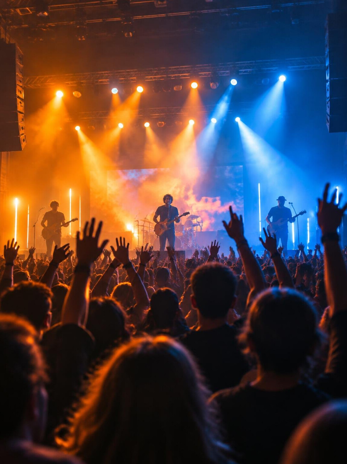 Live event with audience and stage lighting
